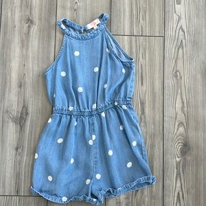 Girls blue Jean romper